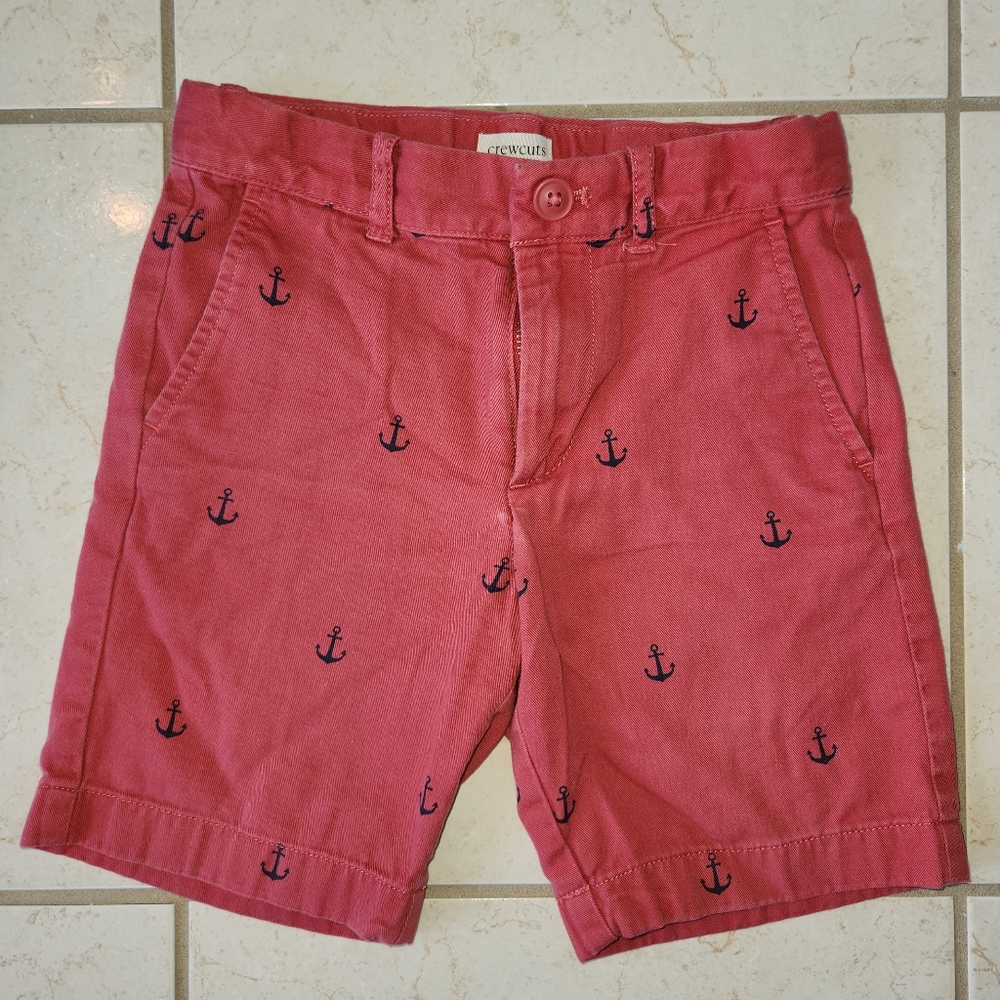 Crewcuts red anchor shorts